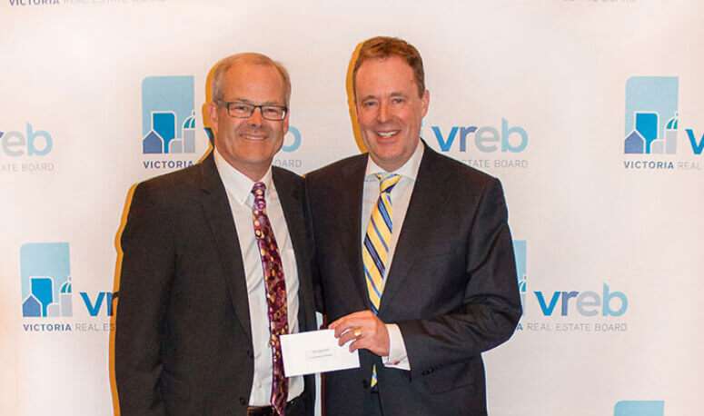 Marc is awarded the coveted Victoria Real Estate Board Outstanding Achievement Award.